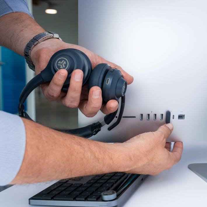 JLab aller travailler casque supra-auriculaire sans fil et filaire écouteurs J4HV1 noir