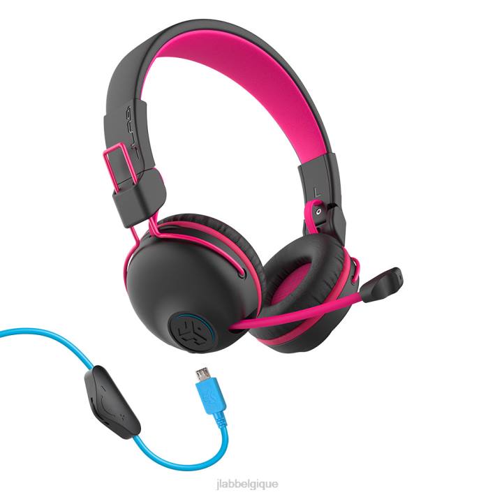 JLab jbuddies play gaming casque sans fil pour enfants écouteurs J4HV40 rose