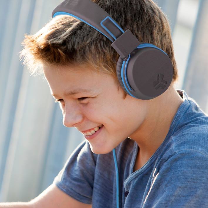 JLab Écouteurs filaires supra-auriculaires pour enfants jbuddies studio écouteurs J4HV23 graphite/bleu