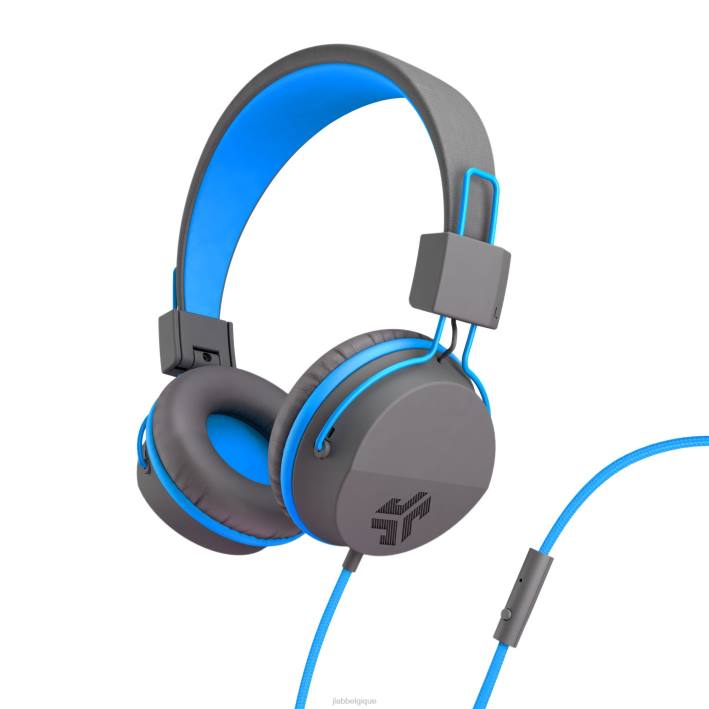 JLab Écouteurs filaires supra-auriculaires pour enfants jbuddies studio écouteurs J4HV23 graphite/bleu