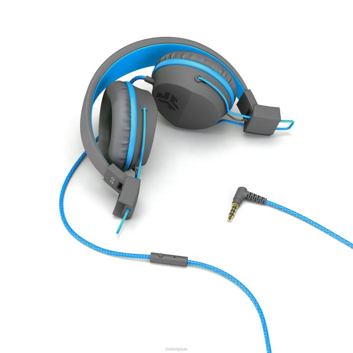 JLab Écouteurs filaires supra-auriculaires pour enfants jbuddies studio écouteurs J4HV23 graphite/bleu