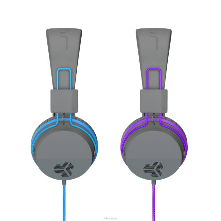 JLab Écouteurs filaires supra-auriculaires pour enfants jbuddies studio écouteurs J4HV26 graphite/violet