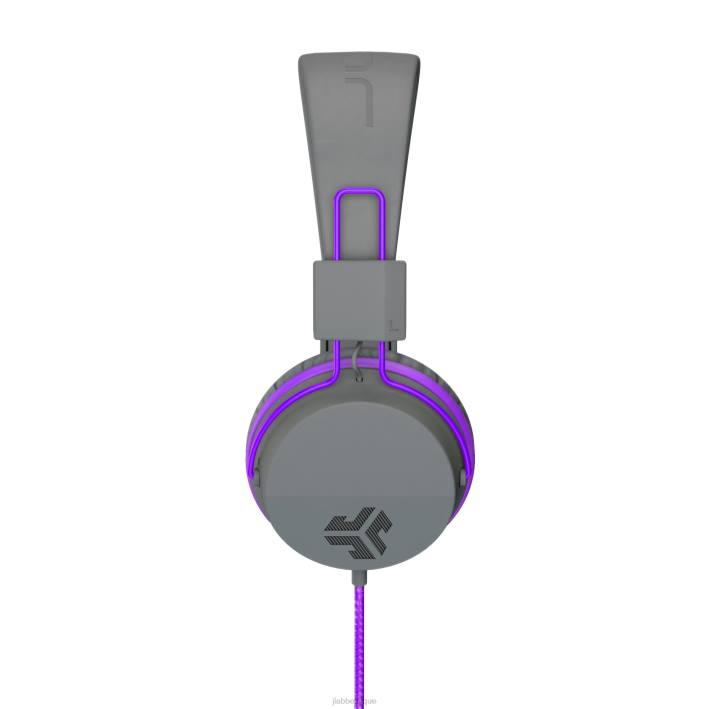 JLab Écouteurs filaires supra-auriculaires pour enfants jbuddies studio écouteurs J4HV26 graphite/violet
