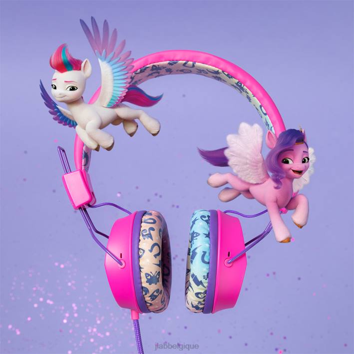 JLab Écouteurs filaires supra-auriculaires pour enfants jbuddies studio en édition limitée écouteurs J4HV29 mon petit Poney