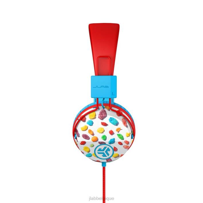 JLab Écouteurs filaires supra-auriculaires pour enfants jbuddies studio en édition limitée écouteurs J4HV30 galets fruités