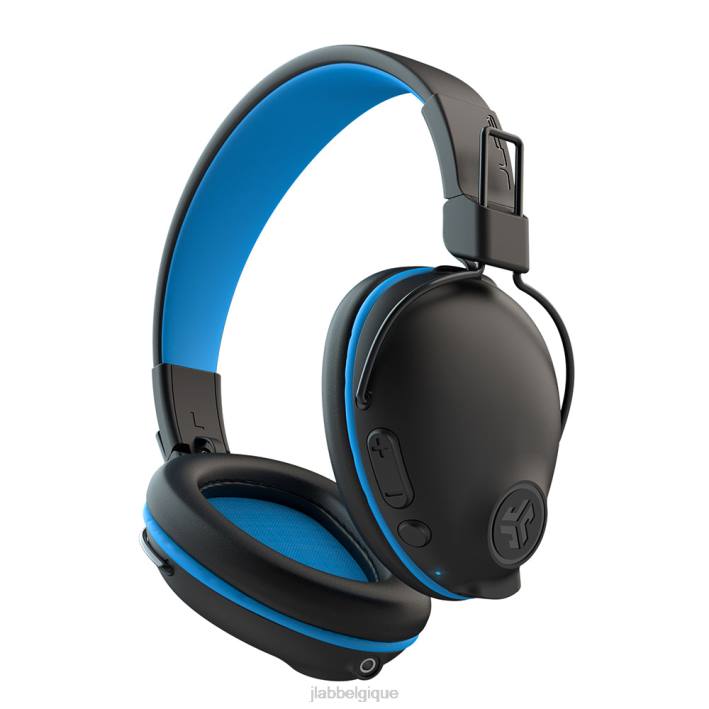 JLab Écouteurs supra-auriculaires sans fil et filaires jbuddies pro pour enfants écouteurs J4HV35 bleu