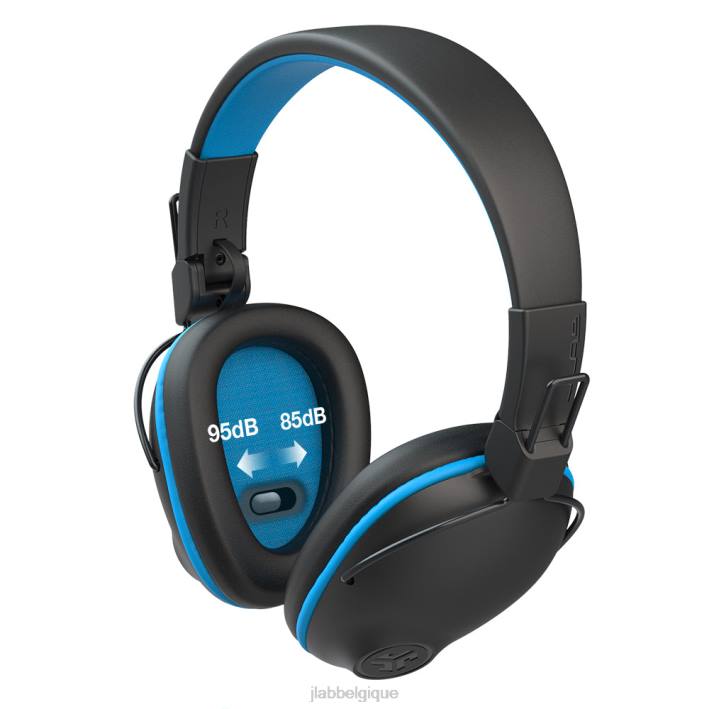 JLab Écouteurs supra-auriculaires sans fil et filaires jbuddies pro pour enfants écouteurs J4HV35 bleu