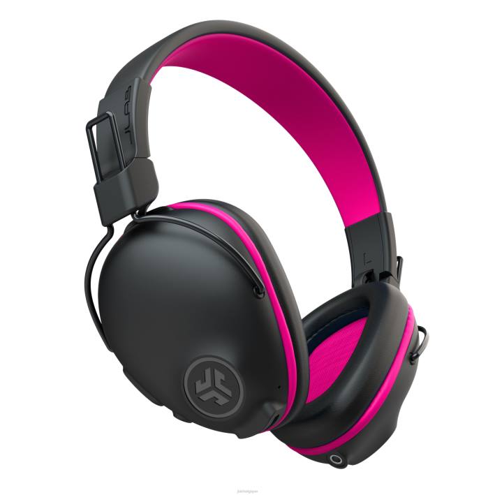 JLab Écouteurs supra-auriculaires sans fil et filaires jbuddies pro pour enfants écouteurs J4HV36 rose