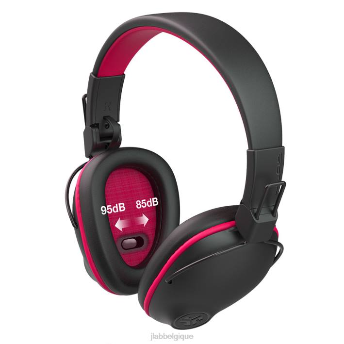 JLab Écouteurs supra-auriculaires sans fil et filaires jbuddies pro pour enfants écouteurs J4HV36 rose