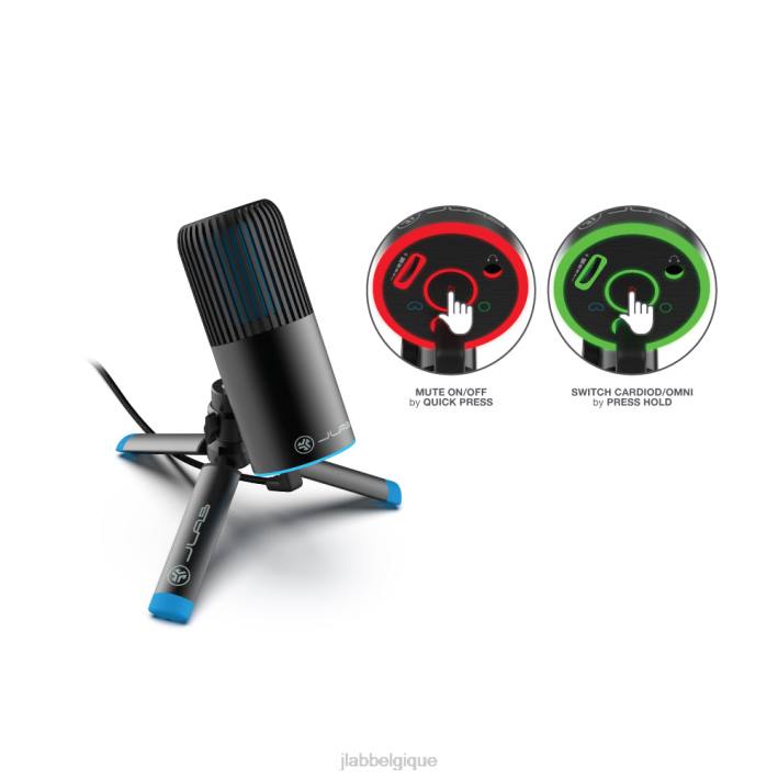 JLab parler, aller, microphone USB écouteurs J4HV163 noir