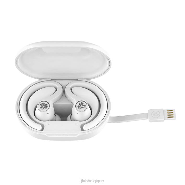 JLab nouveaux jbuds air sport vrai sans fil écouteurs J4HV61 blanc